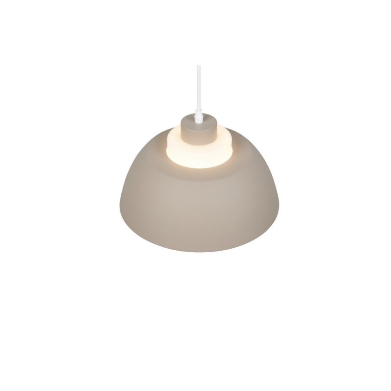 Trio-R36501943 - Tilos - Warm Fawn Pendant with White Glass ∅ 30 cm