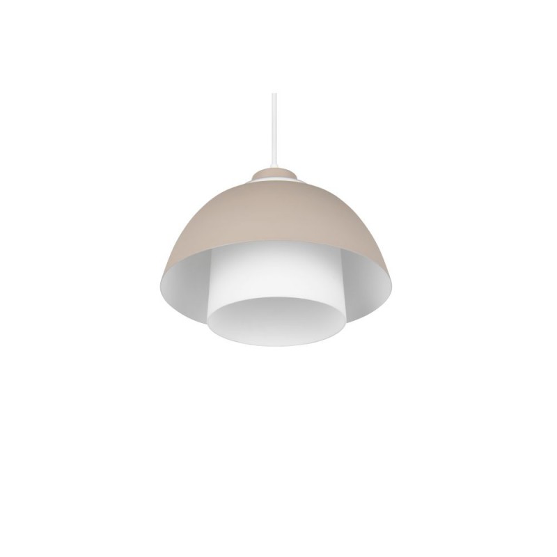 Trio-R36501943 - Tilos - Warm Fawn Pendant with White Glass ∅ 30 cm