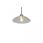 Eluna - Old Brass Pendant with Clear Glass Shade