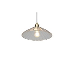 Eluna - Old Brass Pendant with Clear Glass Shade