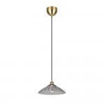 Eluna - Old Brass Pendant with Clear Glass Shade