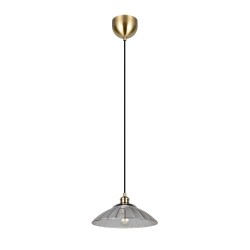 Eluna - Old Brass Pendant with Clear Glass Shade