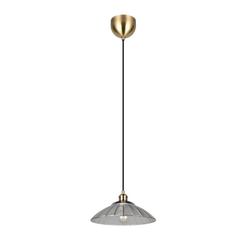 Trio-R36521004 - Eluna - Old Brass Pendant with Clear Glass Shade