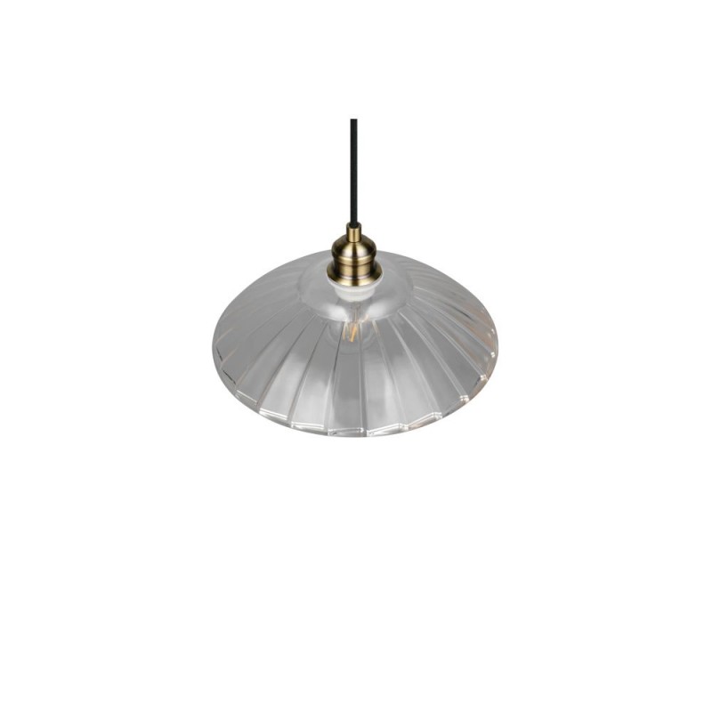 Trio-R36521004 - Eluna - Old Brass Pendant with Clear Glass Shade