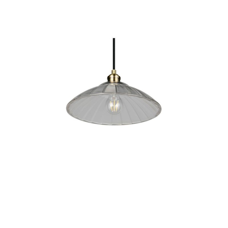 Trio-R36521004 - Eluna - Old Brass Pendant with Clear Glass Shade