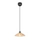 Trio-R36521032 - Eluna - Black Pendant with Amber Glass Shade