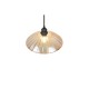 Trio-R36521032 - Eluna - Black Pendant with Amber Glass Shade