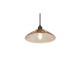 Trio-R36521032 - Eluna - Black Pendant with Amber Glass Shade