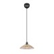 Trio-R36521032 - Eluna - Black Pendant with Amber Glass Shade