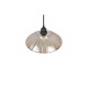 Trio-R36521032 - Eluna - Black Pendant with Amber Glass Shade