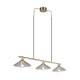 Trio-R36523004 - Eluna - Old Brass 3 Light over Island Fitting with Clear Glass Shade