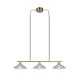 Trio-R36523004 - Eluna - Old Brass 3 Light over Island Fitting with Clear Glass Shade