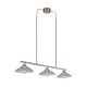 Trio-R36523004 - Eluna - Old Brass 3 Light over Island Fitting with Clear Glass Shade
