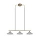 Trio-R36523004 - Eluna - Old Brass 3 Light over Island Fitting with Clear Glass Shade