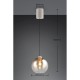 Trio-R36601013 - Liora - Warm Grey Rise & Fall Pendant with Amber Glass