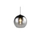 Trio-R36601054 - Liora - Black Rise & Fall Pendant with Smoked Glass
