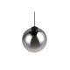 Trio-R36601054 - Liora - Black Rise & Fall Pendant with Smoked Glass