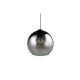 Trio-R36601054 - Liora - Black Rise & Fall Pendant with Smoked Glass
