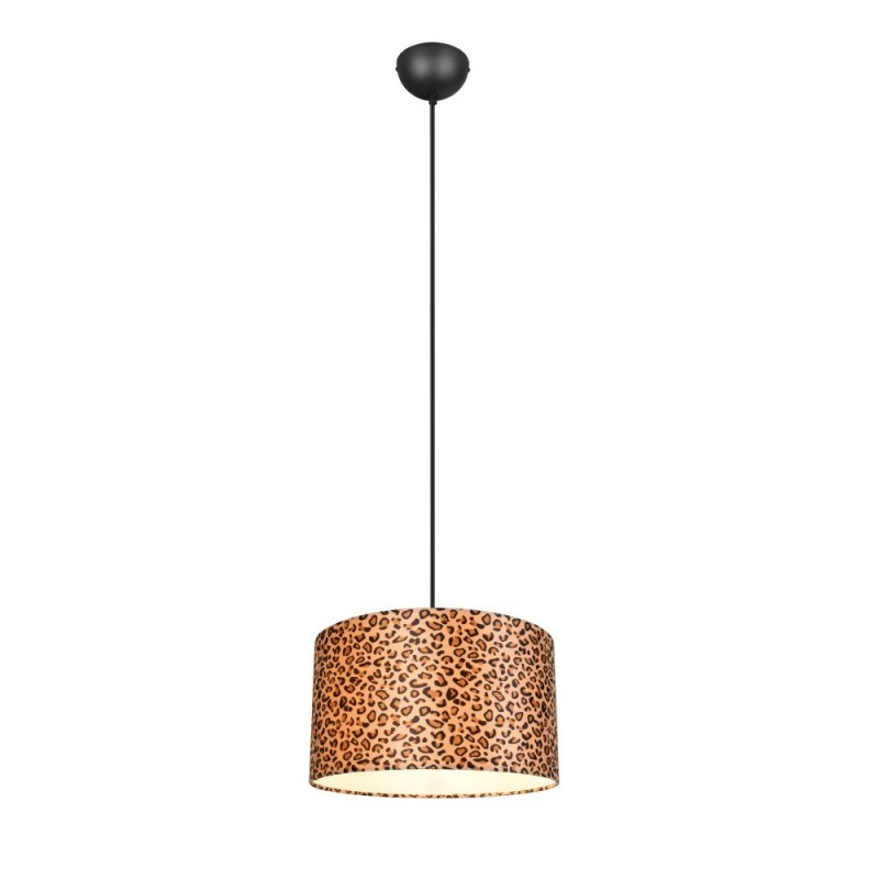 Trio-R36741032 - Pardina - Black Pendant with Leopard Shade