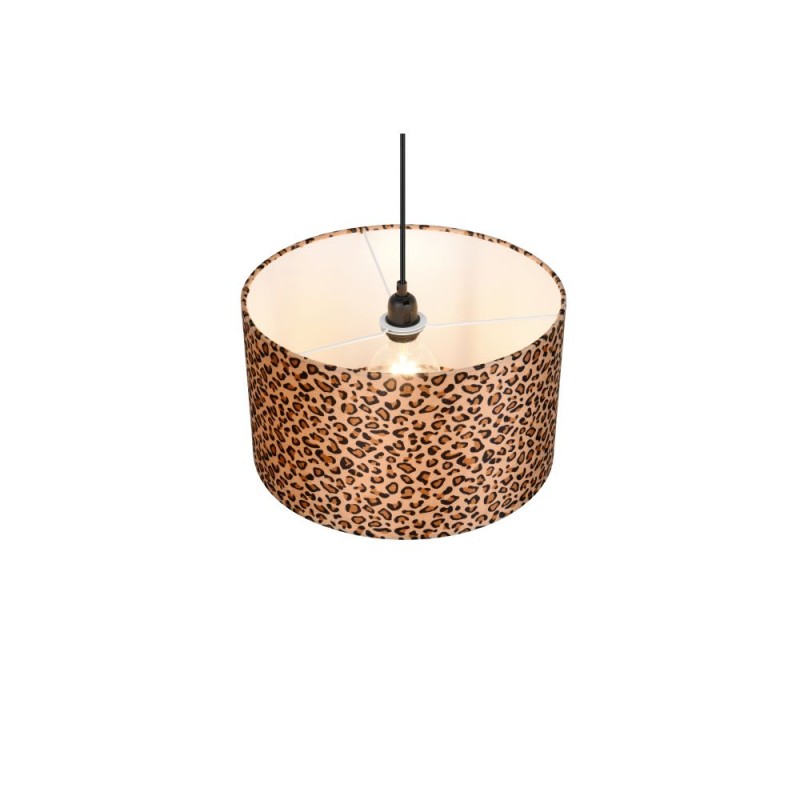 Trio-R36741032 - Pardina - Black Pendant with Leopard Shade