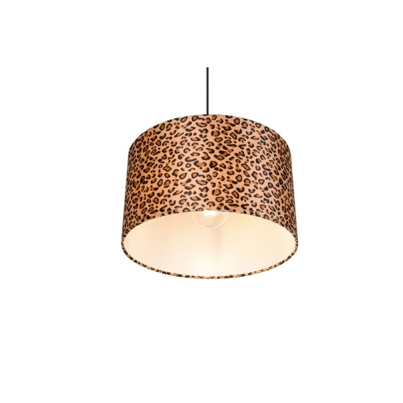 Trio-R36741032 - Pardina - Black Pendant with Leopard Shade