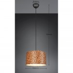 Pardina - Black Pendant with Leopard Shade