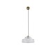 Trio-R36761052 - Abella - Matt Brass Pendant with Clear Ribbed Glass