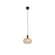 Trio-R36771013 - Elvezia - Black Pendant with Amber Glass Shade