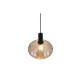 Trio-R36771013 - Elvezia - Black Pendant with Amber Glass Shade