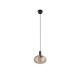 Trio-R36771013 - Elvezia - Black Pendant with Amber Glass Shade