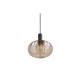 Trio-R36771013 - Elvezia - Black Pendant with Amber Glass Shade