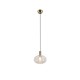 Trio-R36771052 - Elvezia - Matt Brass Pendant with Clear Glass Shade