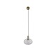 Trio-R36771052 - Elvezia - Matt Brass Pendant with Clear Glass Shade