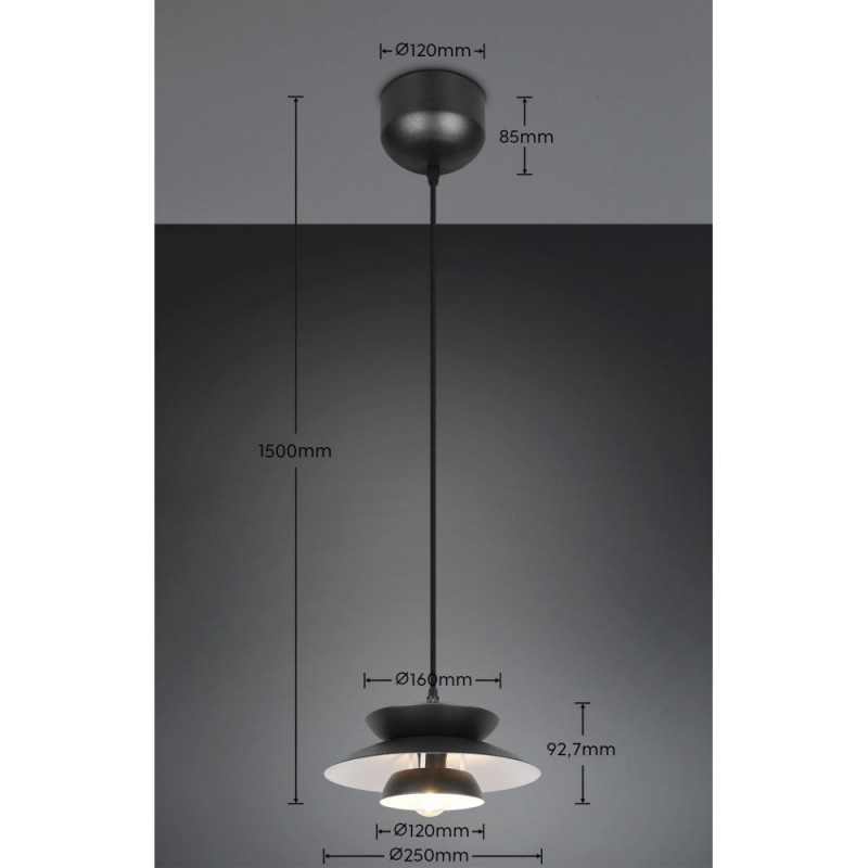 Trio-R36841032 - Amarila - Black & White Pendant ∅ 25 cm