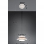 Amarila - Warm Grey & Coffee Pendant ∅ 25 cm