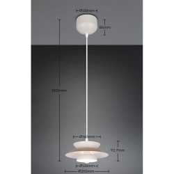 Amarila - Warm Grey & Coffee Pendant ∅ 25 cm