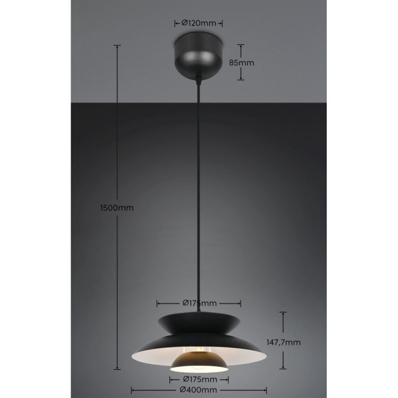 Trio-R36841932 - Amarila - Black & White Pendant ∅ 40 cm