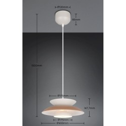 Amarila - Warm Grey & Coffee Pendant ∅ 40 cm