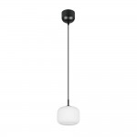 Signe - Black Pendant with White Glass ∅ 15 cm