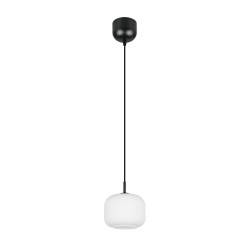 Signe - Black Pendant with White Glass ∅ 15 cm