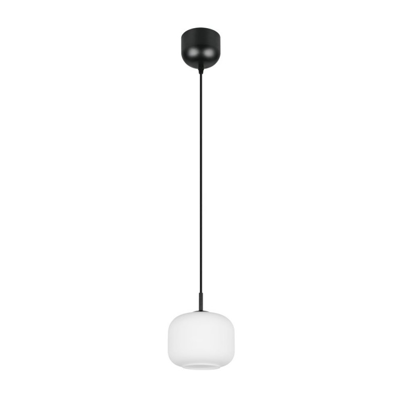 Trio-R36861001 - Signe - Black Pendant with White Glass ∅ 15 cm