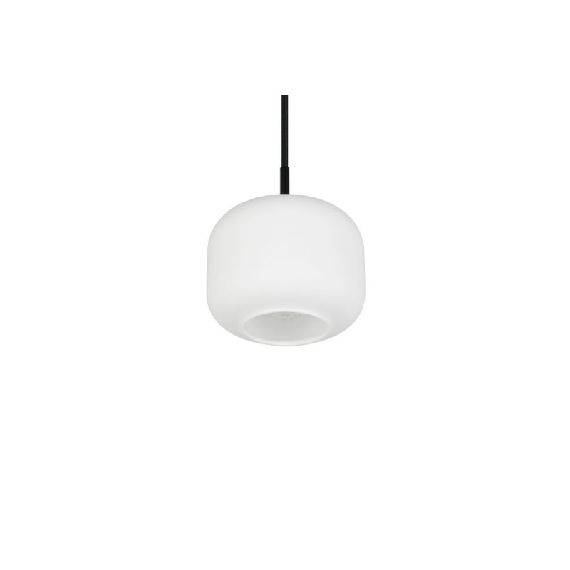 Trio-R36861001 - Signe - Black Pendant with White Glass ∅ 15 cm