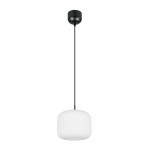 Signe - Black Pendant with White Glass ∅ 25 cm