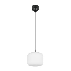 Signe - Black Pendant with White Glass ∅ 25 cm