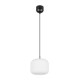 Trio-R36861901 - Signe - Black Pendant with White Glass ∅ 25 cm