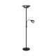 Table & Floor Lamp - Gerry - Matt Black Mother & Child Floor Lamp with Smoked Mirrored Glass Trio-R40063132 - Gerry - Matt Black Mother & Child Floor Lamp with Smoked Mirrored Glass