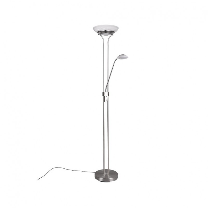 - Orson - Matt Nickel Mother & Child LED Floor Lamp with Alabaster Glass Trio-R40073507 - Orson - Matt Nickel Mother & Child LED Floor Lamp with Alabaster Glass