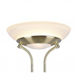 Orson - Matt Brass Mother & Child LED Floor Lamp with Alabaster Glass Orson - Matt Brass Mother & Child LED Floor Lamp with Alabaster Glass