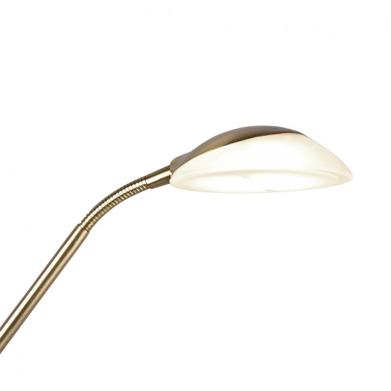 - Orson - Matt Brass Mother & Child LED Floor Lamp with Alabaster Glass Trio-R40073508 - Orson - Matt Brass Mother & Child LED Floor Lamp with Alabaster Glass