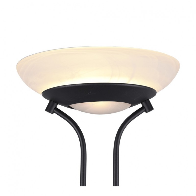 - Orson - Matt Black Mother & Child LED Floor Lamp with Alabaster Glass Trio-R40073532 - Orson - Matt Black Mother & Child LED Floor Lamp with Alabaster Glass